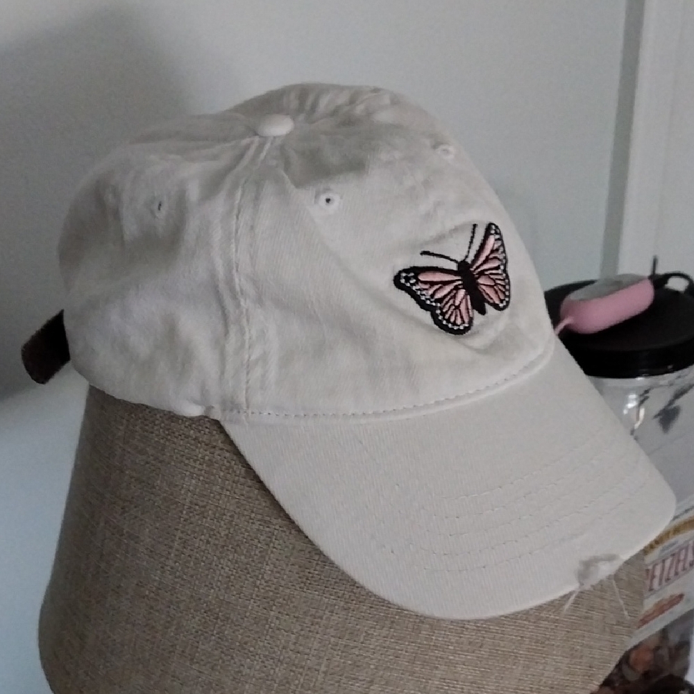White Butterfly Cap